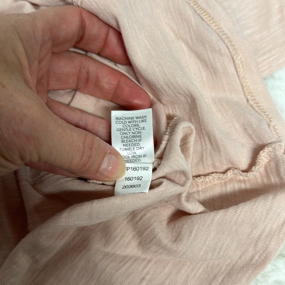 J Jill Pure Jill asymmetric button tunic pink XL cotton modal rayon 3/4 sleeve - Picture 7 of 9